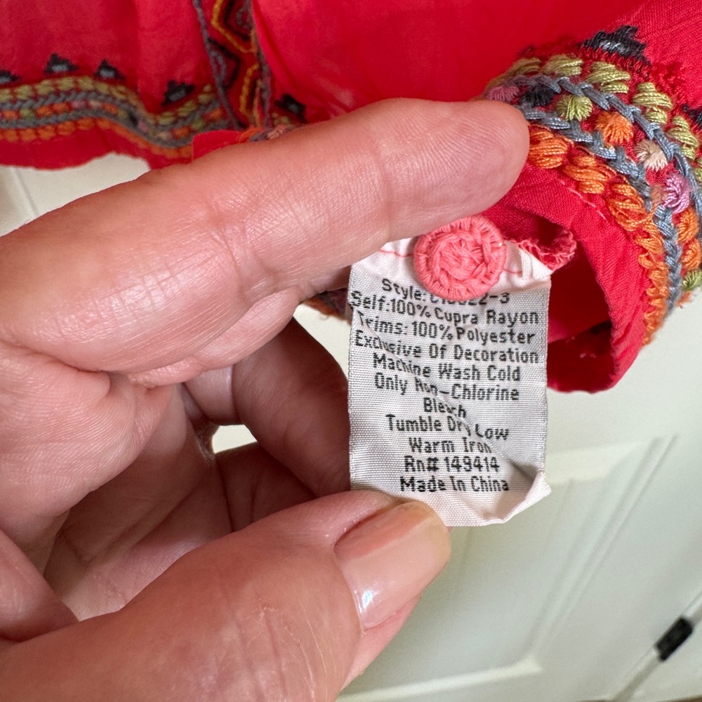 Johnny Was Embroidered Blouse - Picture 3 of 4